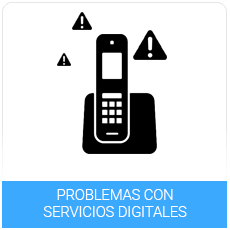 Problemas con servicios digitales